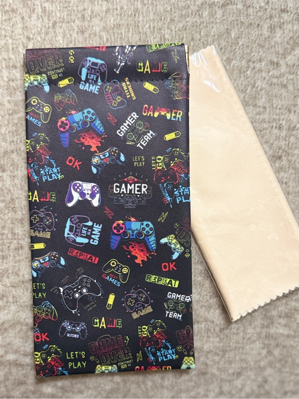 Sunglasses / Eyeglasses Soft PU Leather Gaming Gamepad Pouch